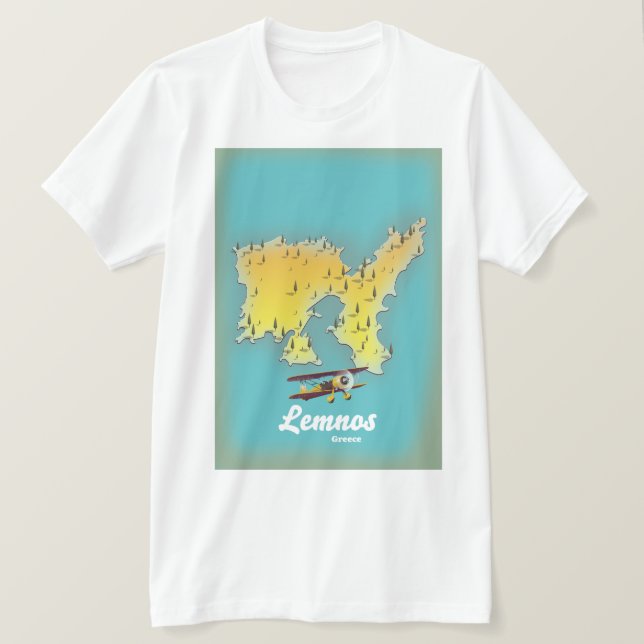 T-shirt Carte rétro Lemnos greece (Design devant)