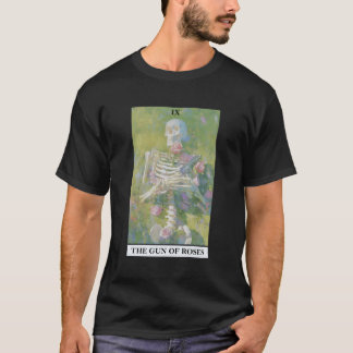 T-shirt Carte Rose Skeleton Tarot Flower Gothic Aesthe
