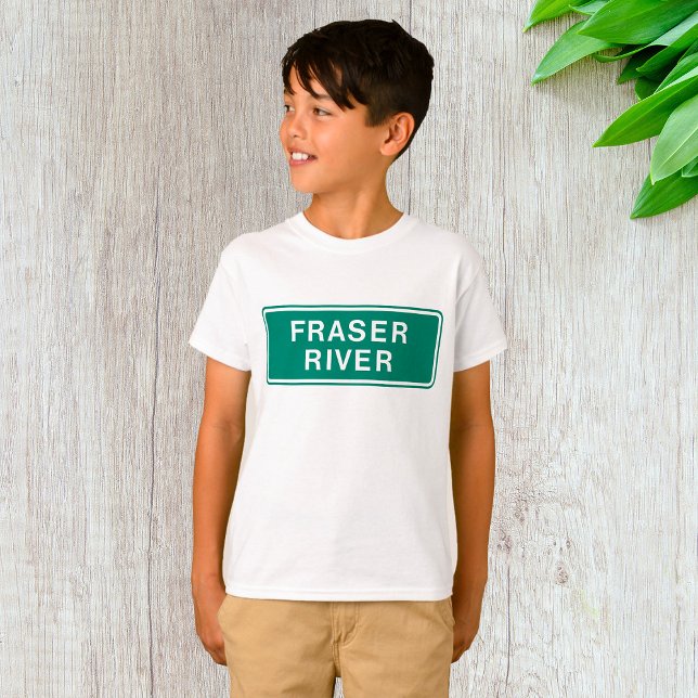 T-shirt Carte routière du fleuve Fraser Colombie-Britanniq (Créateur téléchargé)