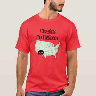 T-shirt Carte RVing des Etats-Unis de camping chassant 70