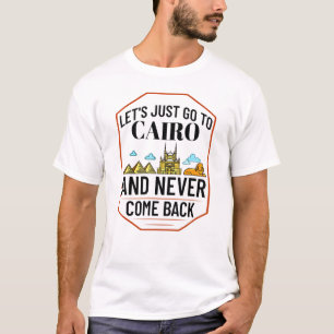 T-shirt Carte Skyline de la ville du Caire en Egypte
