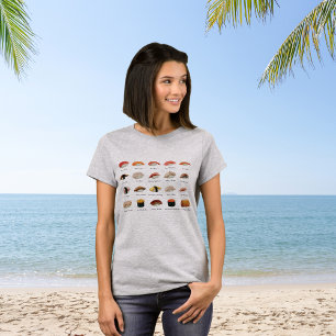T-shirt Carte Sushi Aquarelle