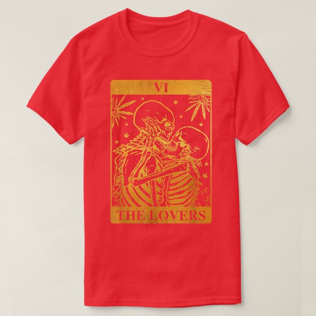 T-shirt Carte Tarot Amateurs de squelette Occulte Goth Occ (Design devant)