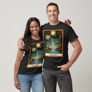 T-shirt Carte Tarot amusante/Zodiac/Aquarius