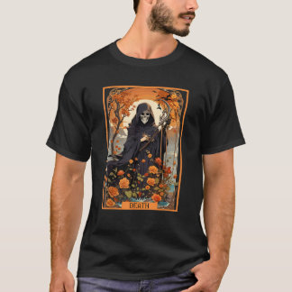 T-shirt Carte Tarot Halloween Carte Tarot Mort Vibes Autom