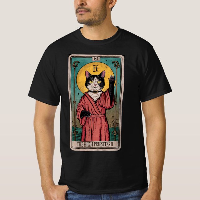 T-shirt Carte Tarot II - La Haute Prêtesse (Devant)