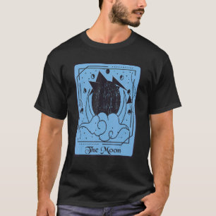 T-shirt Carte Tarot La Lune Cartes Mystiques Lune Occulte 
