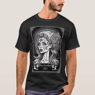 T-shirt Carte Tarot La Sorcière Occulte Zombie Celestial
