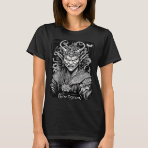 T-shirt Carte Tarot Le Demon Occult Japonais Demon Gothiqu