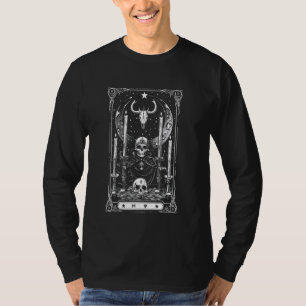 T-shirt Carte Tarot Occulte Skeleton Celestial Mystical De