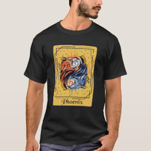 T-shirt Carte Tarot Phoenix Ying Yang Firebird avec Imagin