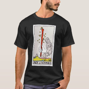 T-shirt Carte Tarot Vintage Ace Of Wands Rider Poche