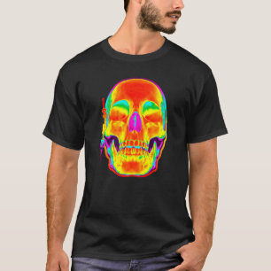 T-shirt Carte thermique de la chaleur du crâne
