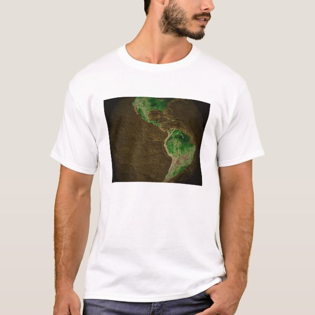 T-shirt Carte topographique de la Terre (Devant)
