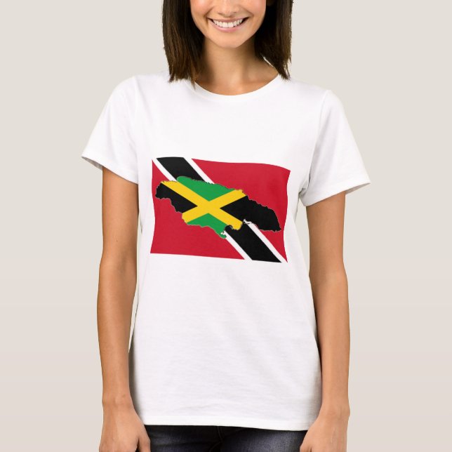 T-SHIRT CARTE TRINI FLAG JAMAICA (Devant)