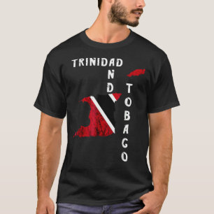 T-shirt Carte Trinité-Et-Tobago Fierté Racines Trinidadien