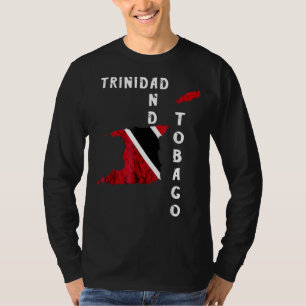 T-shirt Carte Trinité-Et-Tobago Fierté Racines Trinidadien