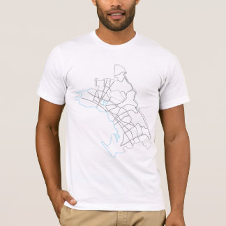 T-shirt carte typographique de ville d'Oakland