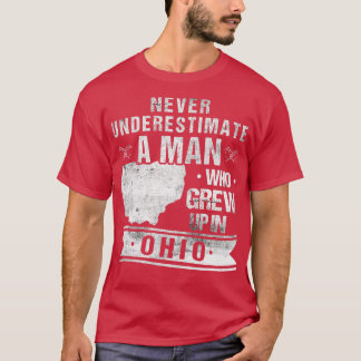 T-shirt Carte vintage De L'Ohio Un Homme Qui A Grandi En O