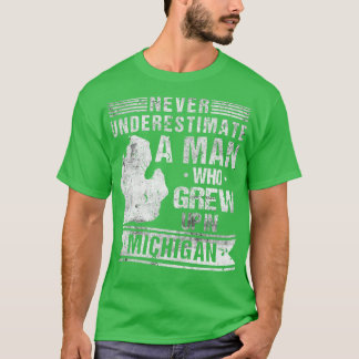 T-shirt Carte vintage du Michigan