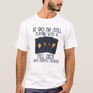T-shirt Cartes de 90 ans Joueur Anniversaire amusant Carte