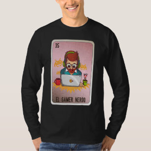 T-shirt Cartes de loto Bingo d'argot mexicain El Gamer Ner