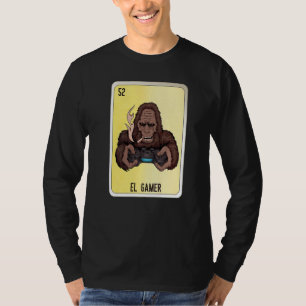 T-shirt Cartes de loto de bingo d'argot mexicain El Gamer 