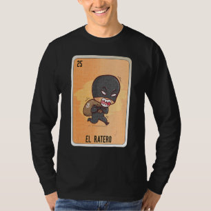 T-shirt Cartes de loto de bingo d'argot mexicain El Ratero