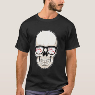 T-shirt Cartes de Poker Crâne Lunettes de soleil