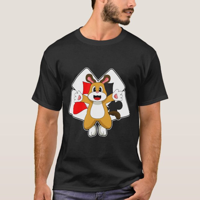 T-shirt Cartes de Poker de chien (Devant)