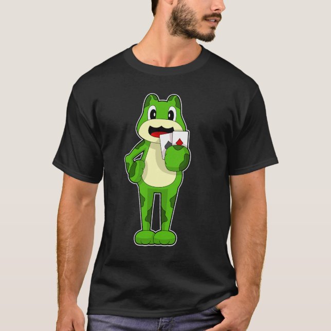 T-shirt Cartes de Poker Frog (Devant)