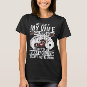 T-shirt Cartes de poker pour hommes mariés de joueur de po