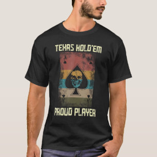 T-shirt Cartes de Poker Vintage Spade Texas Hold'em Fiers 