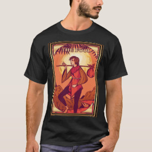 T-shirt Cartes De Tarot La Folie Lune Occulte Fortune Tell