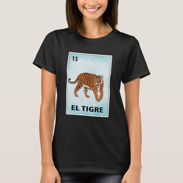 T-shirt Cartes de tigres mexicaines El Tigre (Devant)