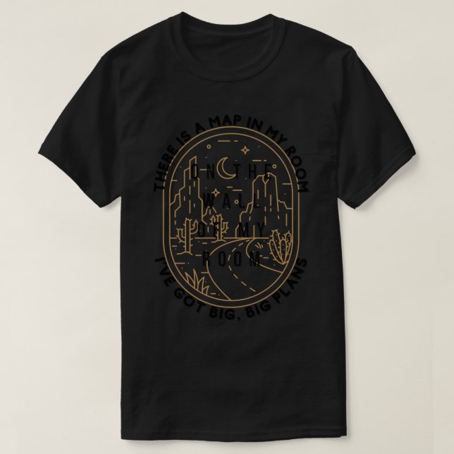 T-shirt Cartes du fond avant (Design devant)