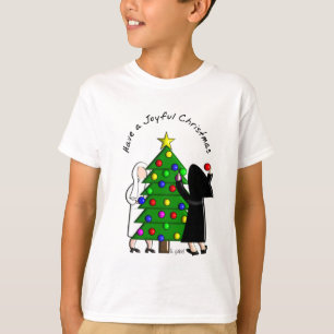 T-shirt Cartes et cadeaux de Noël catholiques d'art de