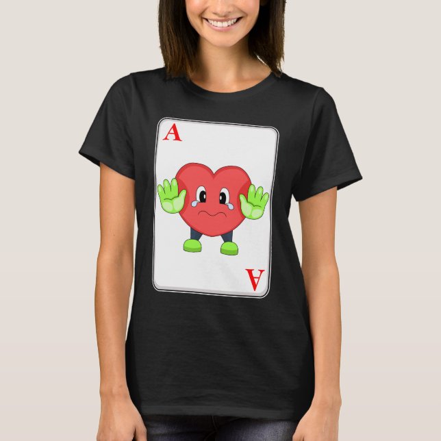 T-shirt Cartes Heart Poker Poker (Devant)