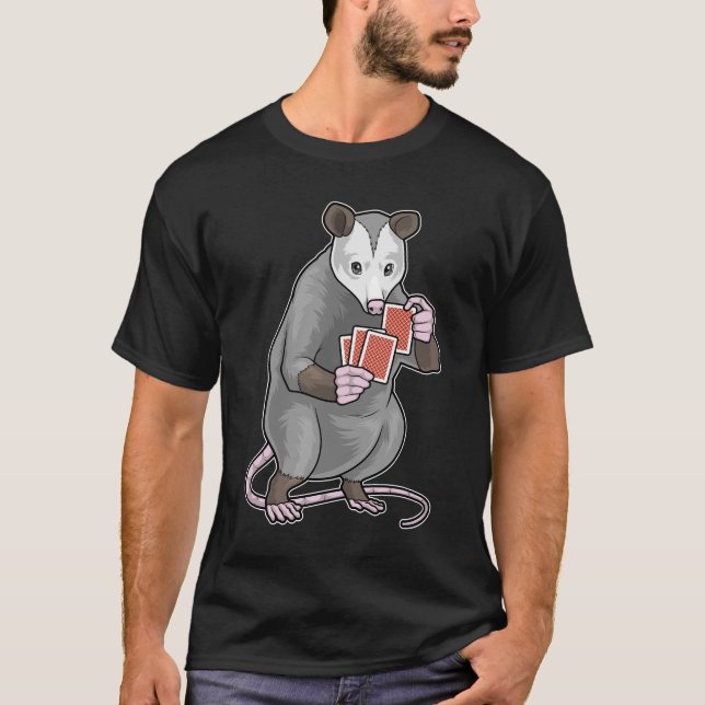 T-shirt Cartes Opossum Poker Poker (Devant)