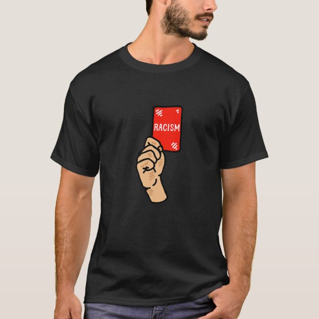T-shirt Cartes rouges contre le racisme Football de footba (Devant)