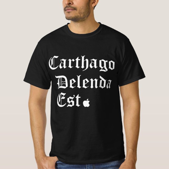T-shirt  “Carthage Must Fall” - The Zuckerberg Statement T (Devant)