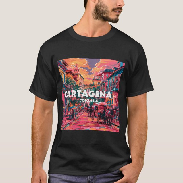 T-shirt Carthagène, Colombie (Devant)