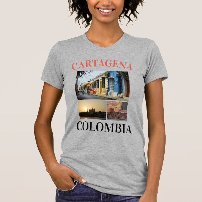 T-shirt Carthagène Colombie, dans les rues (Devant)