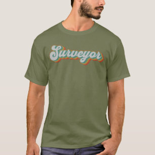 T-shirt Cartographe de couleur rétro