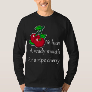 T-shirt Cartographie Green Red Cherries Fruit Vector Art
