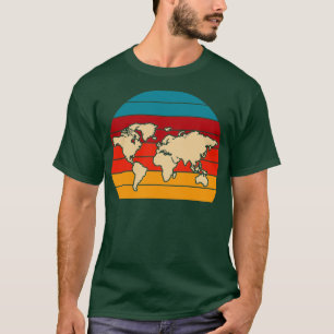 T-shirt Cartographie Voyageurs internationaux Ret Voyageur