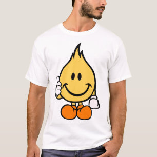T-shirt Carton à la flamme de skateboard