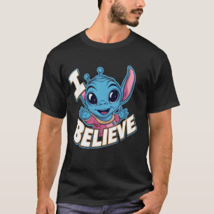 T-shirt Carton Alien drôle Believer World UFO Day 1