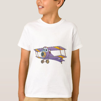 T-shirt Carton Biplane Purple