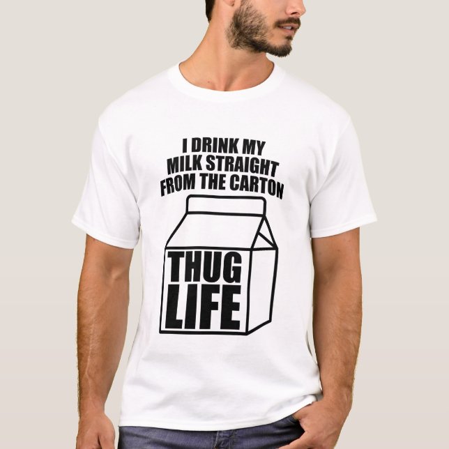 T-shirt Carton de lait de consommation (Devant)